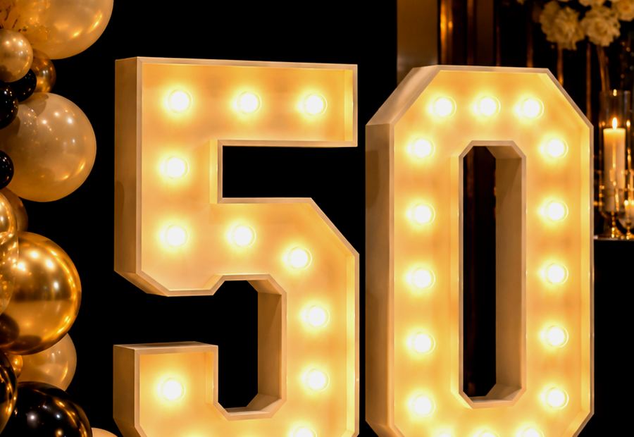 Oversized Birthday Number Rentals for Milestone Birthdays Near Manor