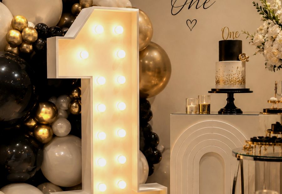 Marquee Number Rentals for 1st Birthdays, 16ths and 40ths