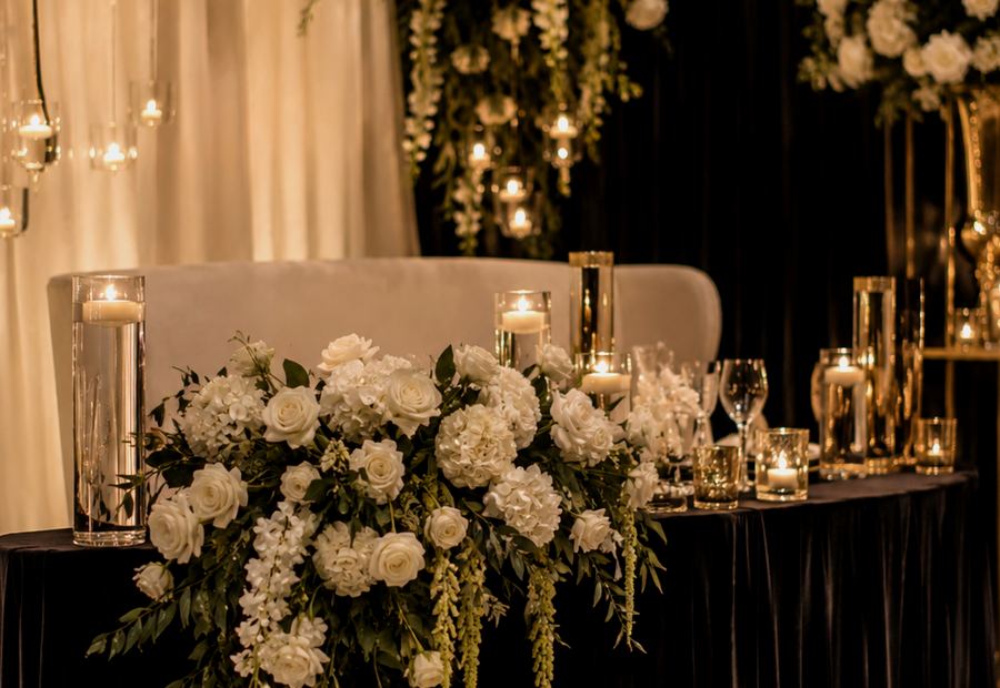 Custom Event Signs for Black, Ivory and Gold Event Styling